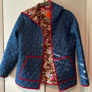 MODCLOTH reverseable heart-quilted jacket